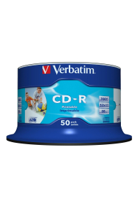 Obrázok pre Verbatim CD-R AZO Wide Inkjet Printable no ID 700 MB 50 ks.