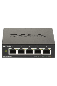 Obrázok pre D-Link DGS-1100-05V2/E síťový přepínač Řízený L2 Gigabit Ethernet (10/100/1000) Černá