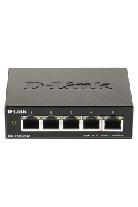 Obrázok pre D-Link DGS-1100-05V2/E síťový přepínač Řízený L2 Gigabit Ethernet (10/100/1000) Černá