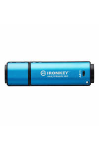 Obrázok pre Kingston Technology IronKey Vault Privacy 50 USB paměť 64 GB USB typu C 3.2 Gen 1 (3.1 Gen 1) Černá, Modrá