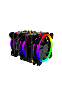Obrázok pre Gembird CPU-HURACAN-RGB-X500 CPU X500 ventilátor s RGB podsvícením