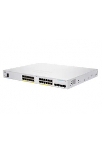 Obrázok pre Cisco CBS250-24FP-4X-EU síťový přepínač Řízený L2/L3 Gigabit Ethernet (10/100/1000) Stříbrná