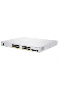 Obrázok pre Cisco CBS250-24P-4X-EU síťový přepínač Řízený L2/L3 Gigabit Ethernet (10/100/1000) Stříbrná