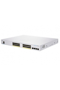 Obrázok pre Cisco CBS350-24FP-4G-EU síťový přepínač Řízený L2/L3 Gigabit Ethernet (10/100/1000) Stříbrná