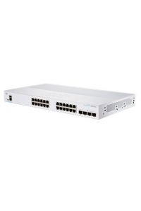 Obrázok pre Cisco CBS350-24T-4G-EU síťový přepínač Řízený L2/L3 Gigabit Ethernet (10/100/1000) Stříbrná