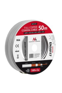 Obrázok pre Maclean MCTV-471 koaxiální kabel RG-6/U 50 m Bílá
