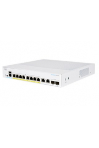 Obrázok pre Cisco CBS350-8P-2G-EU síťový přepínač Řízený L2/L3 Gigabit Ethernet (10/100/1000) Stříbrná