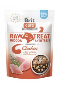 Obrázok pre BRIT Care Raw Treat Indoor&Antistress Chicken - pamlsek pro kočky - 40g