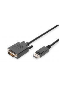 Obrázok pre Digitus AK-340301-020-S adaptér k video kabelům 2 m DisplayPort DVI-D Černá