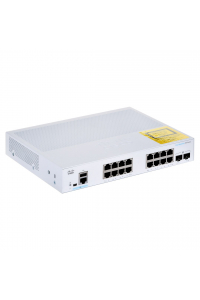 Obrázok pre Cisco CBS350-16T-E-2G-EU síťový přepínač Řízený L2/L3 Gigabit Ethernet (10/100/1000) Stříbrná