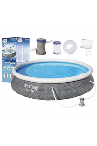 Obrázok pre PROMO Swimming pool EASY SET set (filter pump 12V) 366x76cm 28132GN INTEX