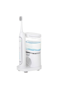 Obrázok pre Adler | 2-in-1 Water Flossing Sonic Brush | AD 2180w | Rechargeable | For adults | Number of brush heads included 2 | Number of teeth brushing modes 1 | White