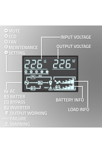 Obrázok pre Qoltec 52286 Nepřerušitelný zdroj napájení UPS pro RACK | 2kVA | 2000W | Účiník 1,0 | LCD | EPO | USB | On-line