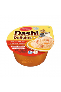 Obrázok pre INABA Dashi Delights kuřecí vývar z tuňáka a lososa - pamlsek pro kočky - 70g