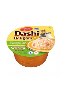 Obrázok pre INABA Dashi Delights kuřecí vývar z tuňáka a hřebenatek - pamlsek pro kočky - 70g