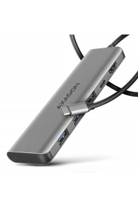 Obrázok pre Axagon HMC-5H USB-C 3.2 Gen 1 hub 3x USB-A 4K HDMI PD 100W - Silber Kabel USB 3.2 Gen 1 (3.1 Gen 1) Type-C Stříbrná