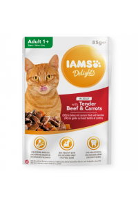 Obrázok pre IAMS Delights Adult Beef with carrot in jelly - mokré krmivo pro kočky - 85g