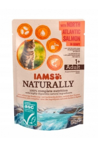 Obrázok pre IAMS Naturally Adult with North Atlantic salmon in gravy - mokré krmivo pro kočky - 85g