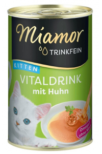 Obrázok pre MIAMOR Trinkfein Kitten Vitaldrink with chicken - pamlsek pro kočky - 135ml