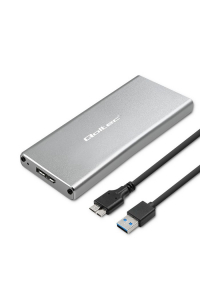 Obrázok pre Qoltec 51833 Kryt | M.2 SSD disk | SATA | NGFF| USB 3.0 | Super rychlost 5GB/s | 2TB | stříbrný