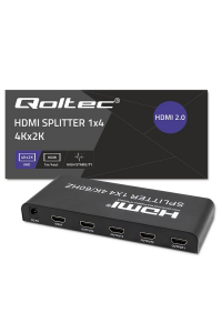 Obrázok pre Qoltec 51799 Aktivní rozbočovač HDMI 4 x HDMI 4K x 2K | 6 Gb/s | 60 Hz
