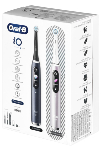 Obrázok pre ELEKTRICKÝ ZUBNÍ KARTÁČEK BRAUN ORAL-B IO 9N SET DUO BLACK ONYX & ROSE QUARTZ