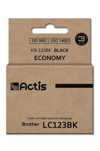 Obrázok pre Actis KB-123Bk Inkoust (náhradní Brother LC123BK/LC121BK; standardní; 15 ml; černý)