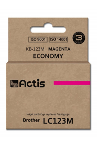 Obrázok pre Actis KB-123M inkoust (náhradní Brother LC123M/LC121M; standardní; 10 ml; červený)