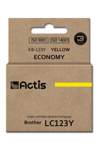 Obrázok pre Actis KB-123Y inkoust (náhradní inkoust Brother LC123Y/LC121Y; standardní; 10 ml; žlutý)