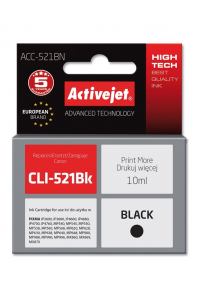 Obrázok pre Activejet inkoust ACC-521BN (Canon CLI-521Bk náhradní; Supreme; 10 ml; černý)
