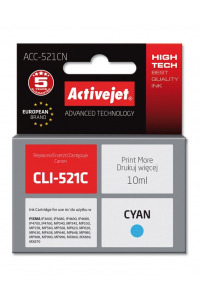 Obrázok pre Activejet Inkoust ACC-521CN (náhradní inkoust Canon CLI-521C; Supreme; 10 ml; modrý)