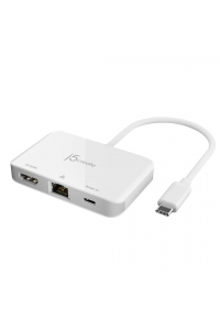 Obrázok pre Dokovací stanice j5create USB-C na 4K HDMI Ethernet Adaptér 1x4K HDMI/1xUSB-C/1xRJ45 Gigabit; barva bílá JCA351-N