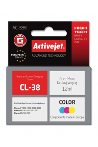 Obrázok pre Activejet Inkoust AC-38R (náhrada Canon CL-38; Premium; 12 ml; barevný)