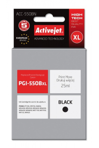 Obrázok pre Activejet Inkoust ACC-550BN (náhrada za Canon PGI-550BK; Supreme; 25 ml; černý)