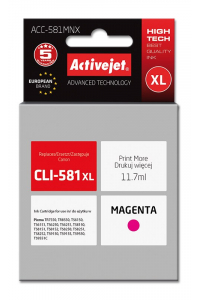 Obrázok pre Activejet Inkoust ACC-581MNX (náhrada za CLI-581M XL; Supreme; 11,70 ml; červený)