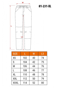 Obrázok pre NEO tools 81-231-XL ochranné kalhoty