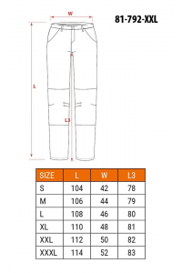 Obrázok pre NEO tools 81-792-XXL ochranné kalhoty Žlutá