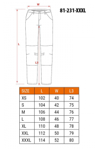 Obrázok pre NEO tools 81-231-XXXL ochranné kalhoty