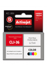 Obrázok pre Activejet ACC-36N (Náhrada Canon CLI-36; Supreme; 12,5 ml; barevný)