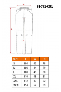 Obrázok pre NEO tools 81-792-XXXL ochranné kalhoty Žlutá