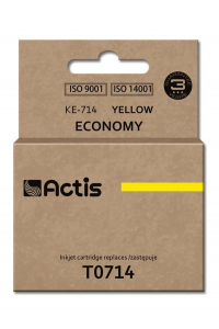 Obrázok pre Actis Inkoust KE-714 (náhradní inkoust Epson T0714, T0894, T1004; standardní; 13,5 ml; žlutý)