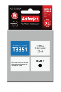 Obrázok pre Activejet Inkoust AE-33BNX (náhradní inkoust Epson 33XL T3351; Supreme; 22 ml; černý)