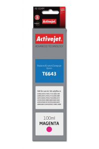 Obrázok pre Activejet AE-664M inkoustová lahvička pro tiskárnu Epson, náhradní inkoust Epson T6643; Supreme; 100 ml; magenta
