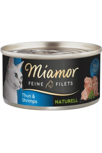 Obrázok pre MIAMOR Feine Filets Naturell Tuna with shrimps - mokré krmivo pro kočky - 80g