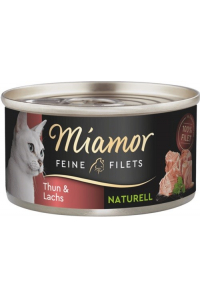 Obrázok pre MIAMOR Feine Filets Naturell Tuna with salmon - mokré krmivo pro kočky - 80g