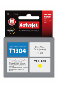 Obrázok pre Activejet Inkoust AE-1304N (náhradní inkoust Epson T1304; Supreme; 18 ml; žlutý)