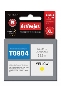Obrázok pre Activejet Inkoust AE-804N (náhrada za Epson T0804; Supreme; 13,5 ml; žlutý)