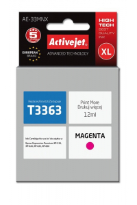 Obrázok pre Activejet Inkoust AE-33MNX (náhradní inkoust Epson 33XL T3363; Supreme; 12 ml; červený)