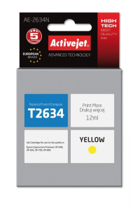 Obrázok pre Activejet Inkoust AE-2634N (náhradní inkoust Epson 26 T2634; Supreme; 12 ml; žlutý)