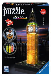 Obrázok pre Ravensburger Big Ben Night Edition 3D puzzle 216 kusů Budovy